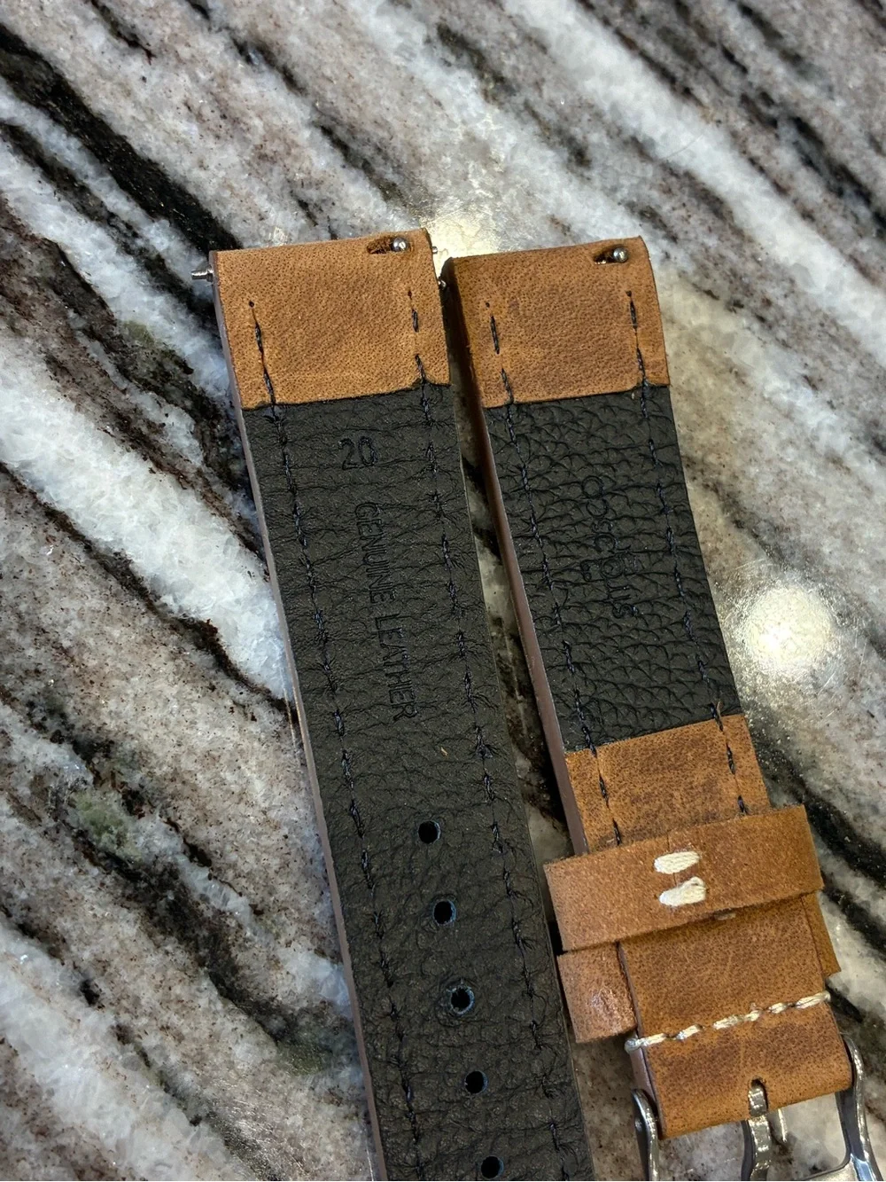 20mm Brand New Genuine Leather Watch Strap